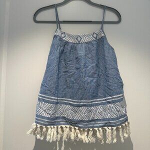 Soft Joie Chambray Porcelain tank top